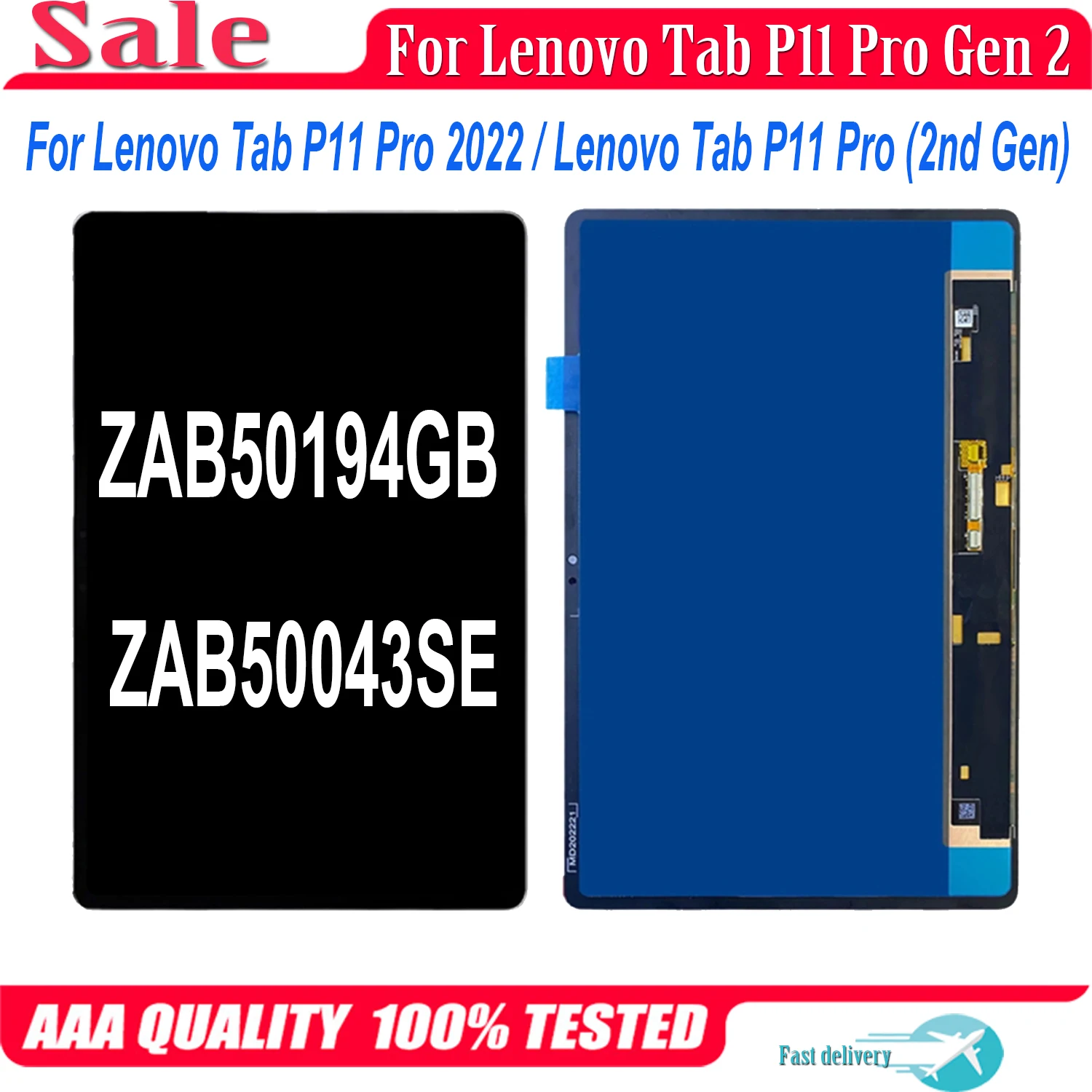 

11.2'' For Lenovo Tab P11 Pro Gen 2 Gen2 LCD Display Touch Screen Digitizer Assembly For Lenovo Tab P11 Pro 2022 ZAB50194GB LCD