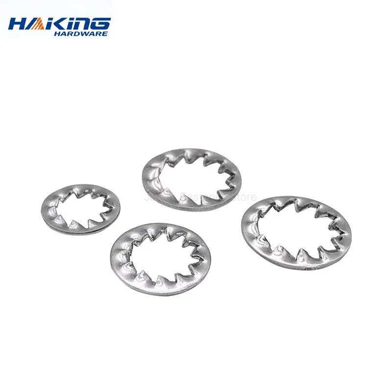 M2 M2.5 M3 M4 M5 M6 M8 M10 M12 M14 M16 GB861.2 DIN6798J A2-70 304 Stainless Steel Internal Toothed Serrated Lock Washer Gasket