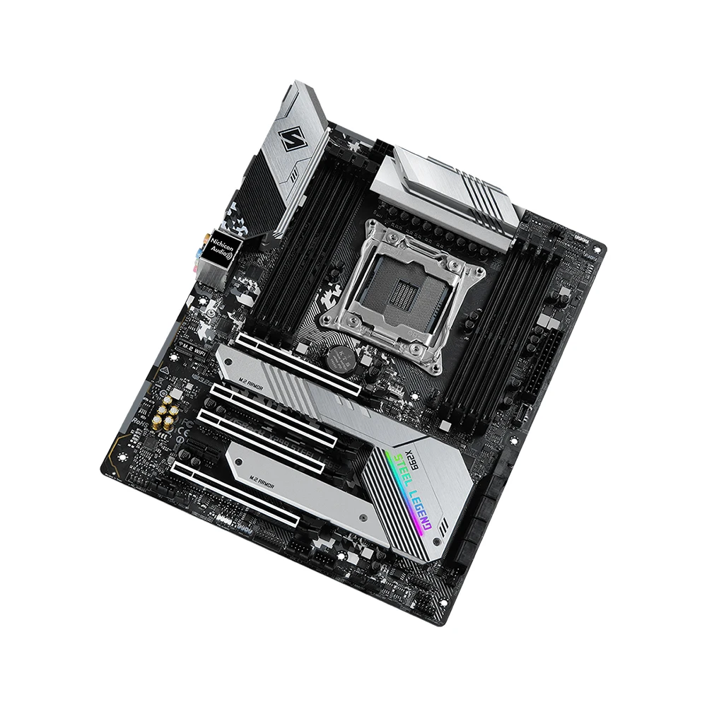 Placa base de acero Tesed ASROCK X299, zócalo LGA 100%, compatible con i9-9960X 9900X, i7-7800X, CPU Intel X299, Chipset DDR4 ATX, 2066