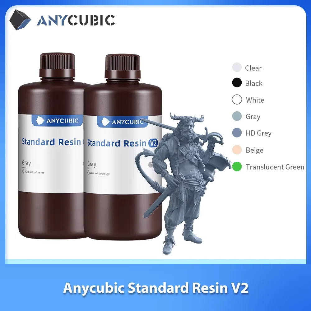 ANYCUBIC 405 nm Standardowa żywica V2 Szybkie utwardzanie SLA UV Drukarka 3D Materiały Żywica do drukarki LCD 3D Mono M5s Mono X 6Ks