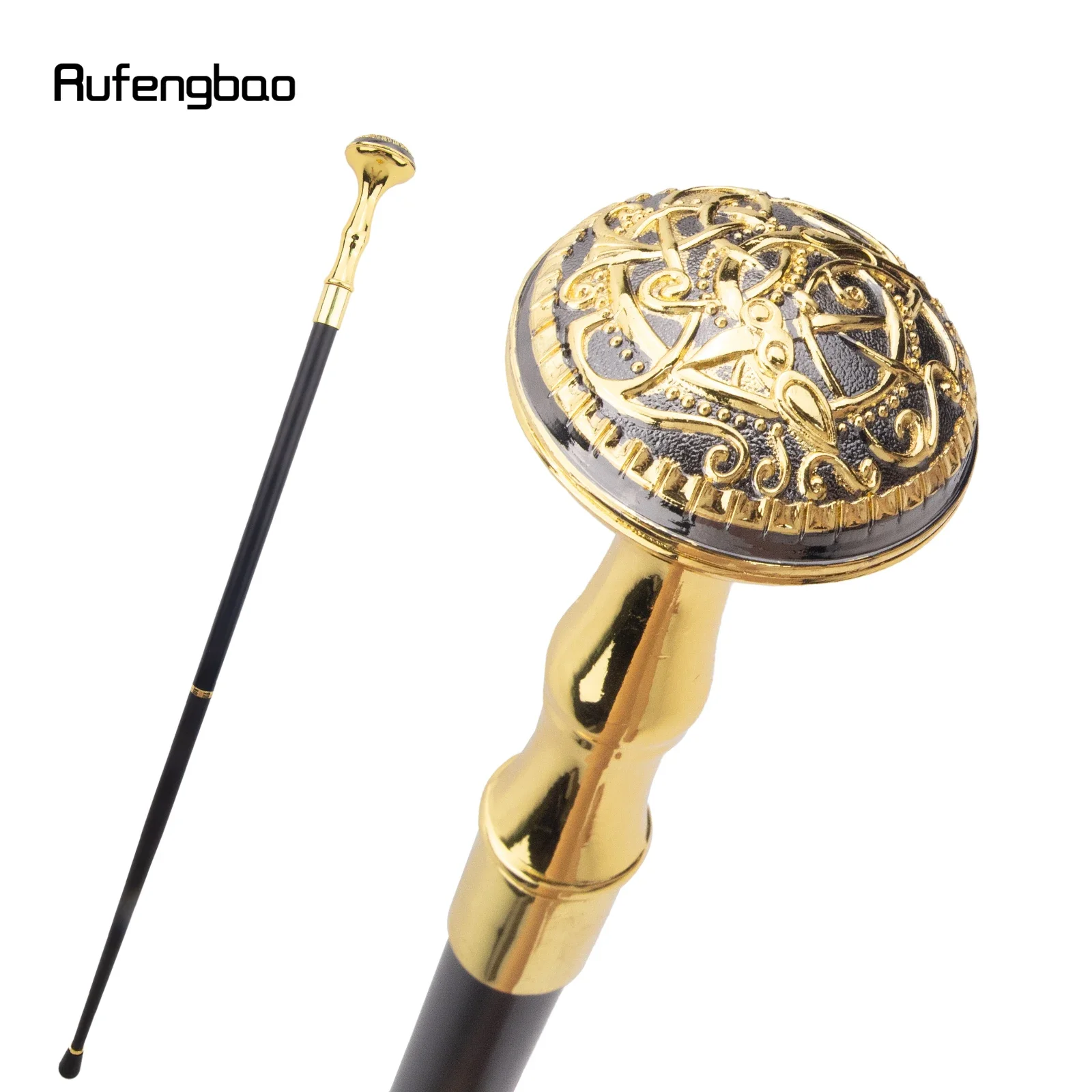 Laska Vine Tree Flower Root Totem Relief Walking Cane Fashion Walking Stick Gentleman Crosier Knob Walking Stick 93cm