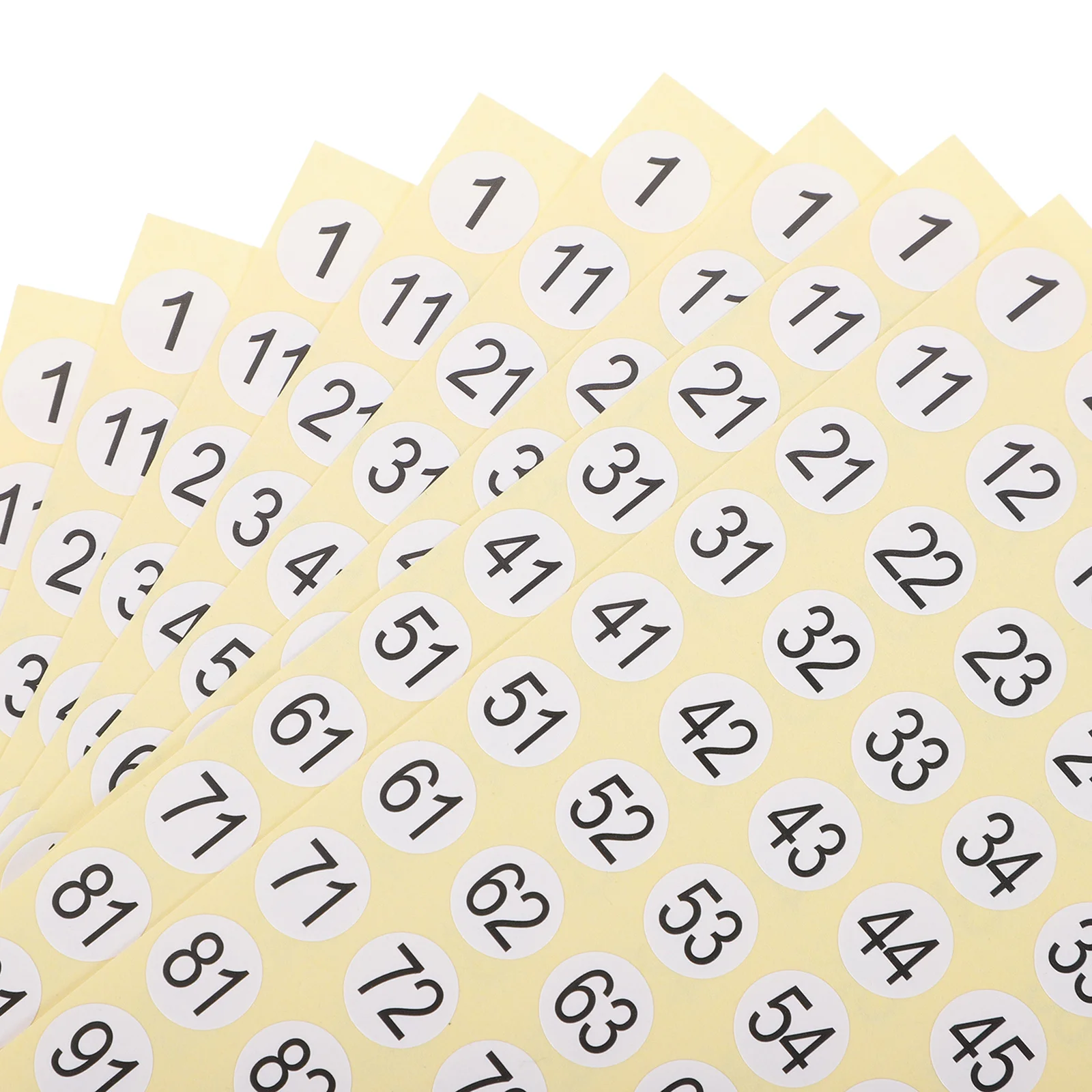 

15 Sheets Numbered Stickers 1-100 Round Labels for Home Kitchen School Office Easy Use Numbered Stickers Sticker Numbers