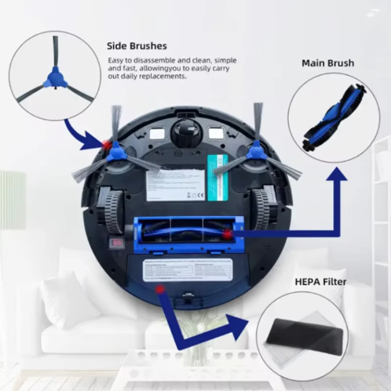 Main Side Brush For (Anker Eufy RoboVac G20Hybrid G30 Edge 11S Max 15C Max 11S Plus 35C 15T/C )Robot Vacuum Cleaner  Accessories