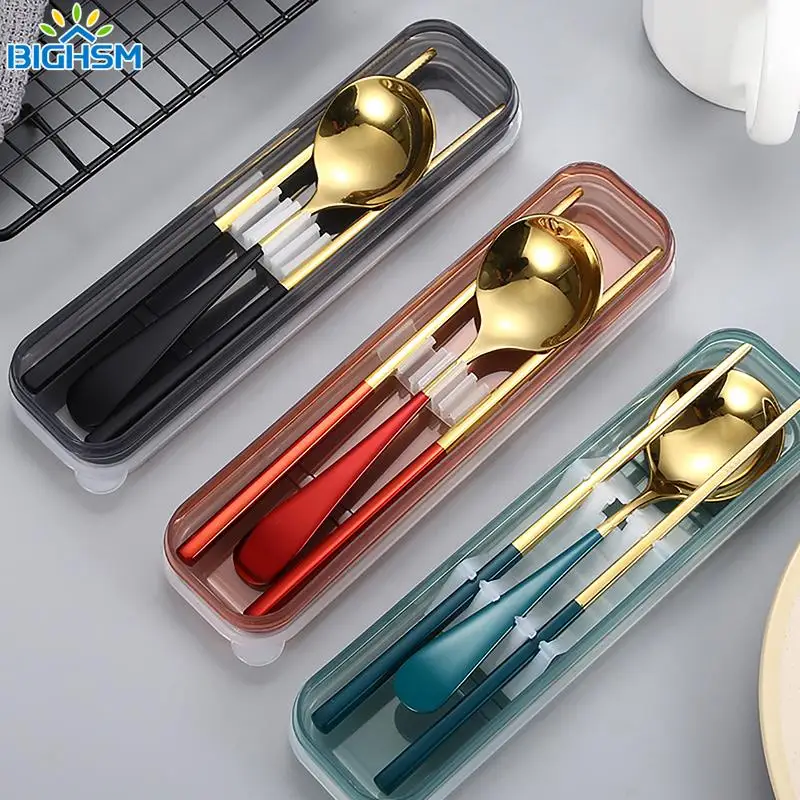 Travel Outdoor Reusable Wheat Straw Tableware Box School Home Slot Design Practical Cutlery Transparent Case Spoon Storage Box