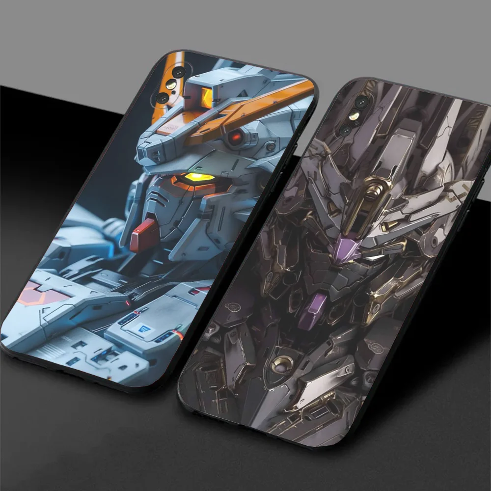 Cool Mechanical Phone Case For Samsung S24,23,22,30,21,10,9,Ultra,Plus,Lite,FE,5G G-GundamS Black Soft Case