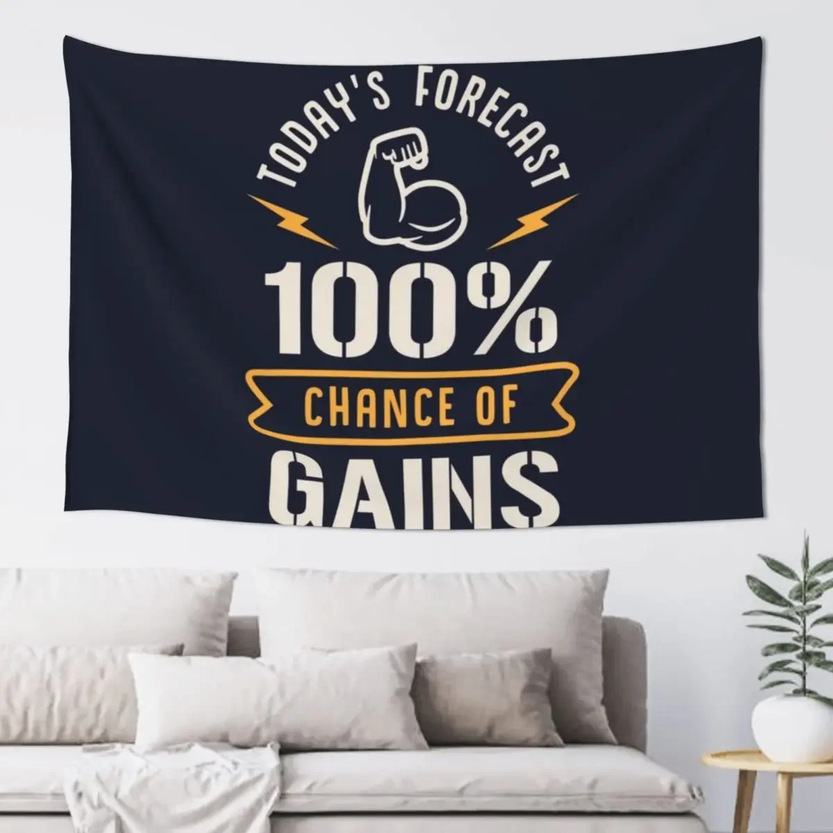 Today's Forecast 100% Chance Of Gains Tapestry For Bedroom Decorative Wall Murals Tapestry