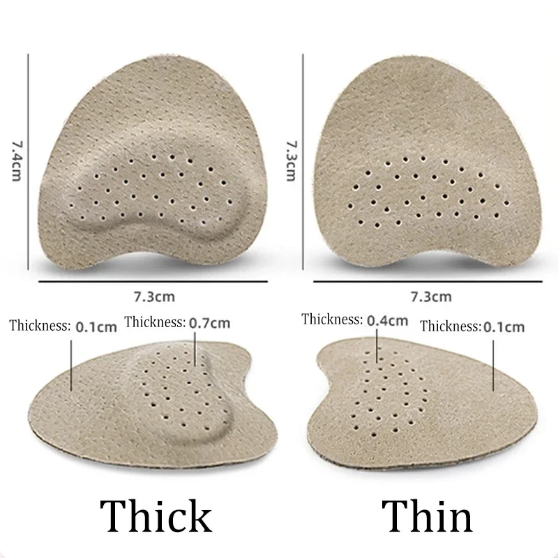 4 Uds. De pegatinas antideslizantes para sandalias, almohadilla de cuero para el antepié, tacones altos para mujer, plantillas para aliviar el dolor, cojín para el dedo del pie, almohadilla para zapatos para el cuidado de los pies