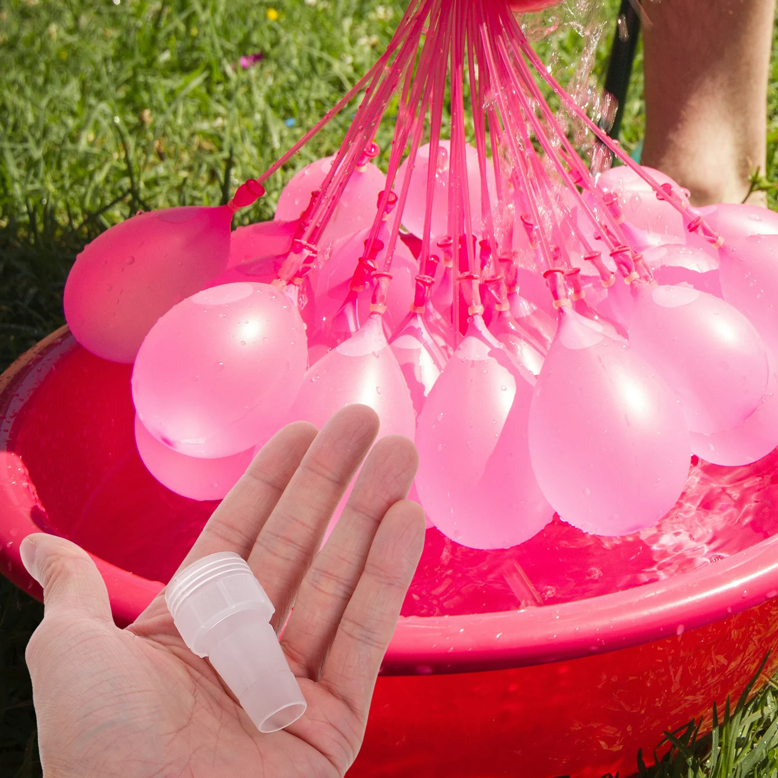 

40Pcs Water Balloon Launcher Adapter Rapid Filling Hose Barb Joint Fitting Practical Match Outdoor Play