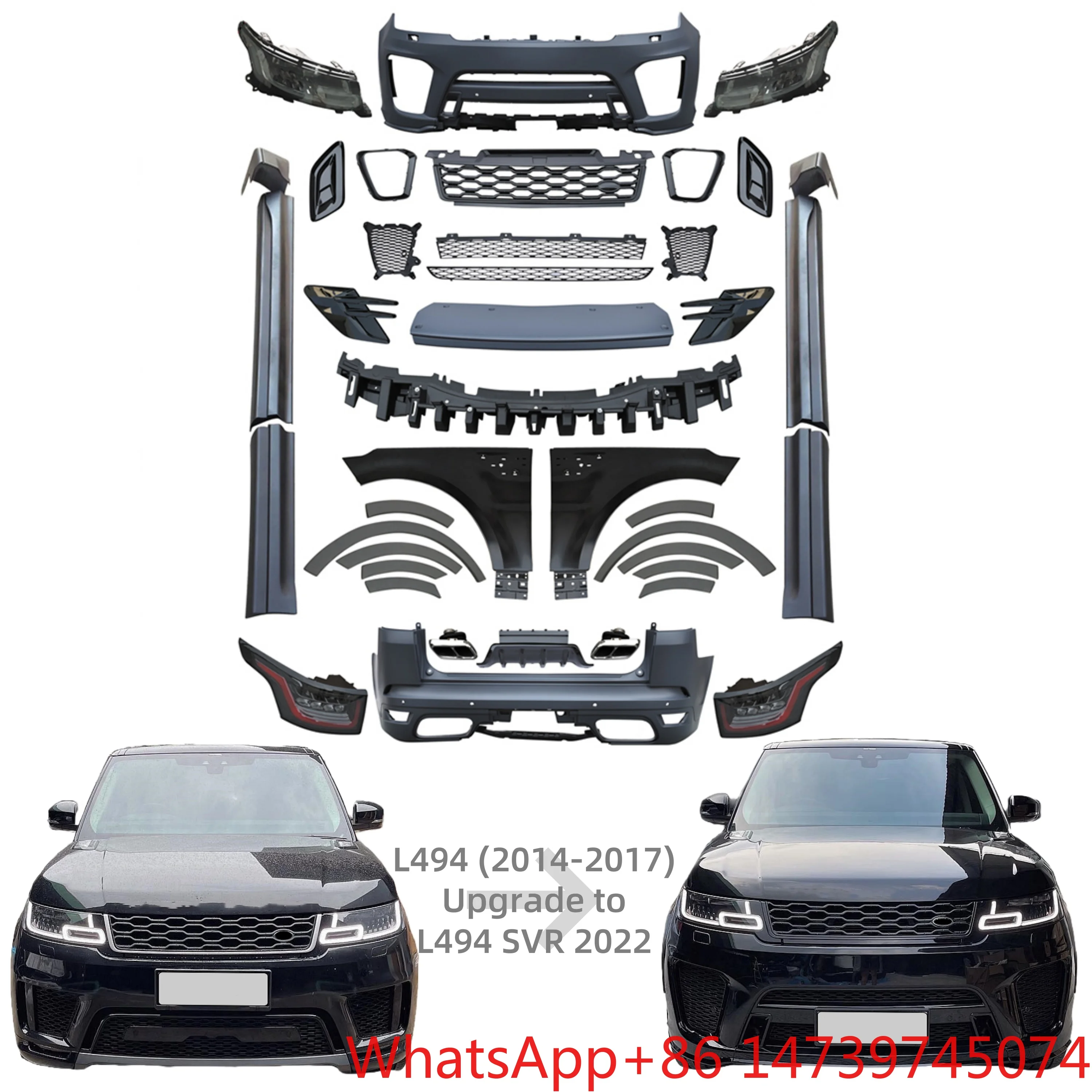 Hot Selling SVR Style Facelift Body Kit L494 2014-2017 Upgrade To 2018-2022 Big Surround Bumper PartsFull Car Body Kit Car Parts