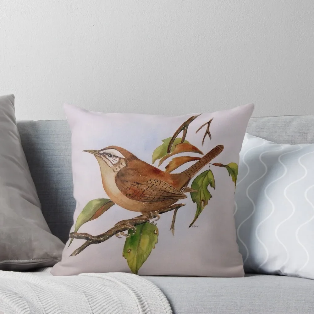 Carolina Wren Throw Pillow Christmas Covers christmas cushions covers Luxury Sofa Cushions pillow