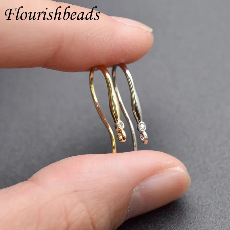 

50pcs/lot High Quality Nickle Free Anti-rust Real Gold Plated Fishwire Earring Hooks Metal Jewelry Findings Accessories