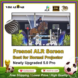 2024 Новая модернизация Fresnel 5.0 Pro Frame ALR Проекционный экран 1 см Безель 4/8K HD Лучшее отклонение окружающего света для нормальных проекторов