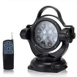 Control Searchlight 5000LM 12V 24V 60W 360º LED Rotating Control Work Light Spot for SUV Off-Road Trucks Boat Home Secur