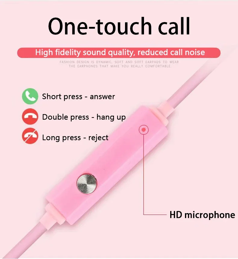 Universal 3.5Mm Earhook Earphones With Mic HD Sound Bass Headset Wired Music Headphone For Phone Pc Mp3