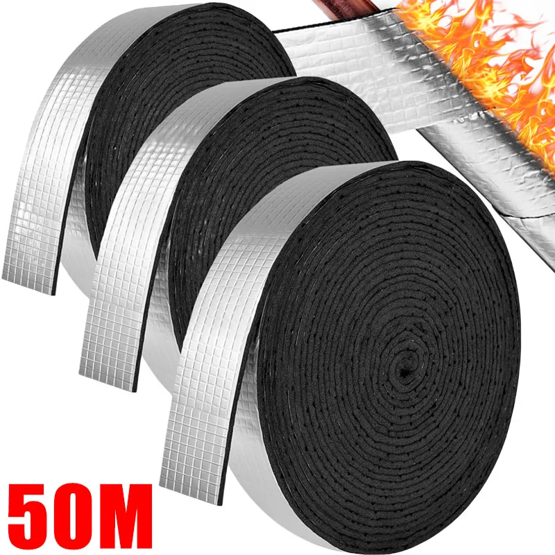 Winter Pipeline Insulation Tape Outdoor Foam Foil Fire Protection Waterproof Keep Warm Freeze Self Adhesive Pipe Tapes Sleeves