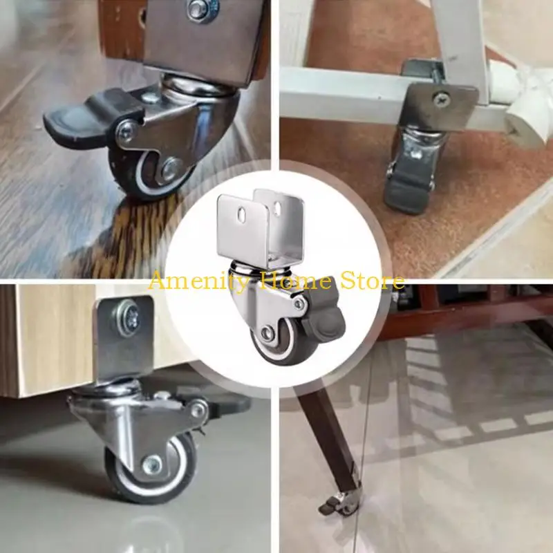 F26C 4pcs 1.5 polegadas mobília pesada roda roda para móveis, bancadas trabalho