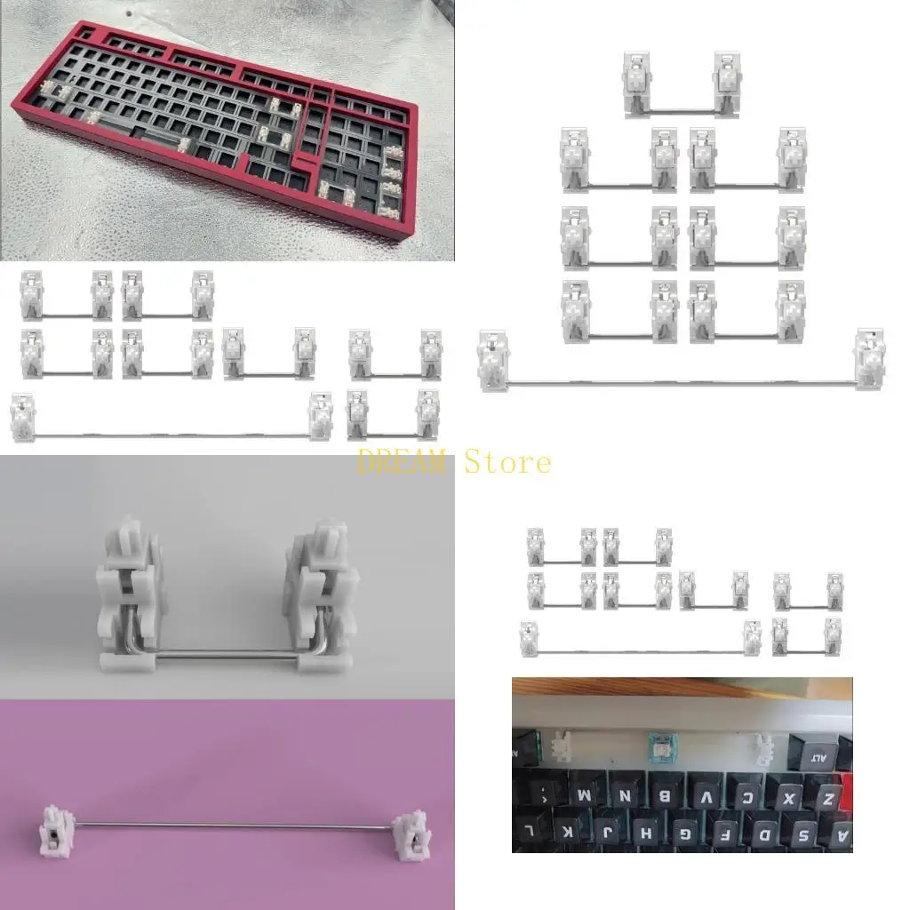 

Metal Plastic Hybrided Stabilizers for Gaming Keyboards Low Profiled 6.25U 2U Smooth Keystroke Anti Wobble Technology best sale