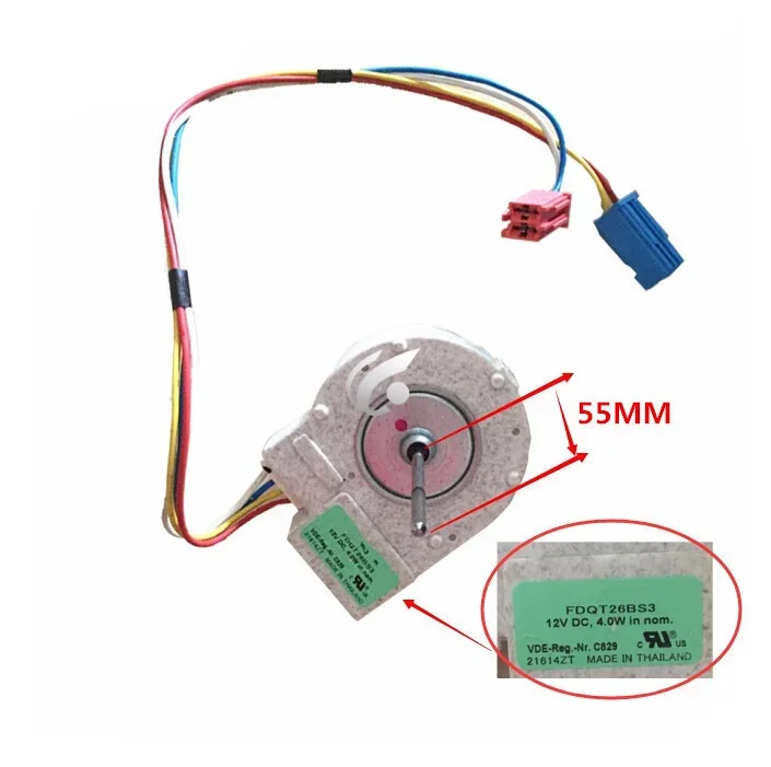 

100% new Good working for refrigerator Fan motor for refrigerator freezer FDQT26BS3 12V DC