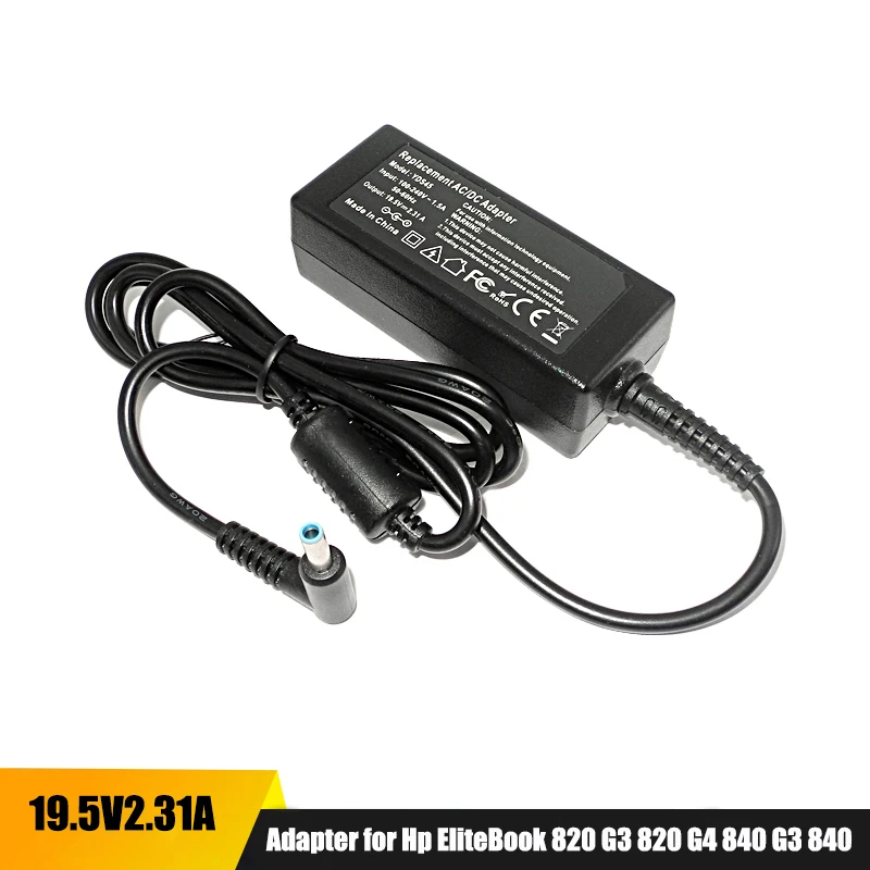 45W 19.5V 2.31A Ac Adapter สำหรับ Hp EliteBook 820 G3 820 G4 840 G3 840 G4 1040 G2 1040 G1 1040 G3 1030 G1 725 Charger Laptop