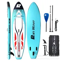 NEW inflatable paddle board, sup surfboard, blue inflatable paddle board, standing water skiing board