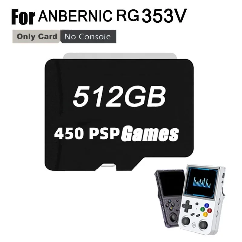 ANBERNIC RG353V RG353VS SD Card 80000 Games 512G 256G 128G 64G  Micro SD Memory TF Card  Consoles Classic PSP PS2 Games