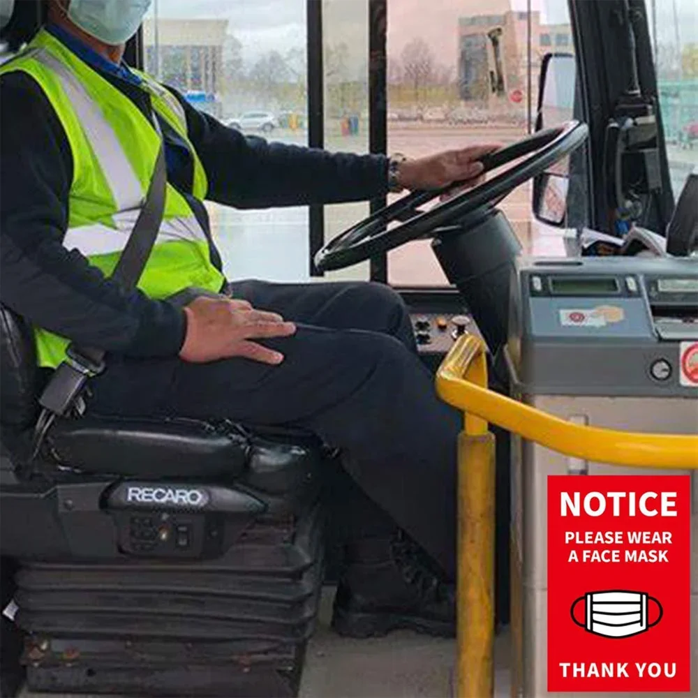 قناع الوجه مطلوب ملصق لافتة رقم M a s k بدون ملصقات ركوب لسائق سيارة Rideshare