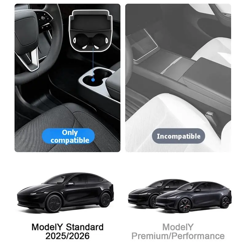 Superior-Water Cup Holder Insert Center Console Organizer For Tesla Model Y