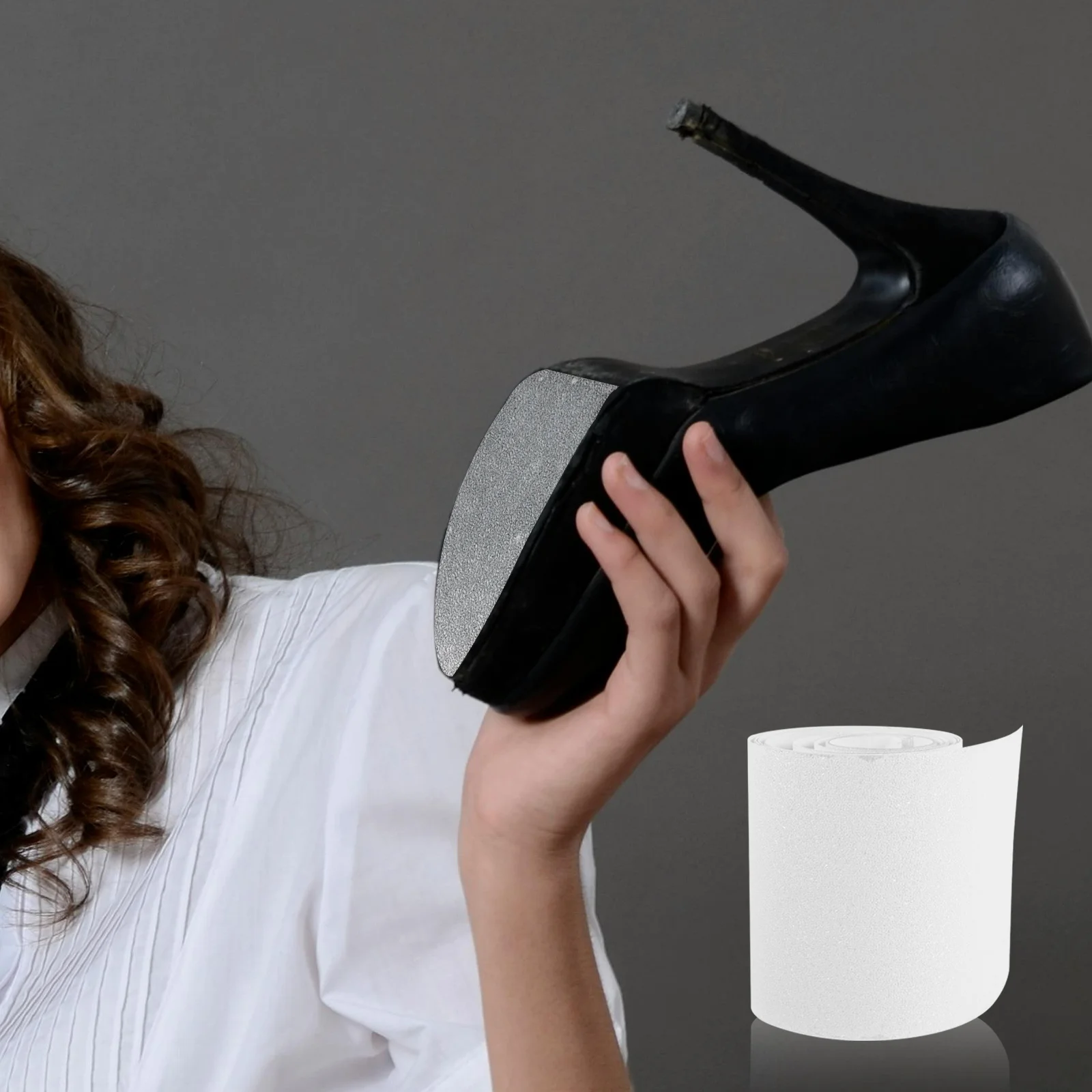 

1 Roll Durable Non Slip Sole Stickers Shoe Pads Heel Stopper Protector for High Heels Flat Shoes Anti Skid Noise Reduction