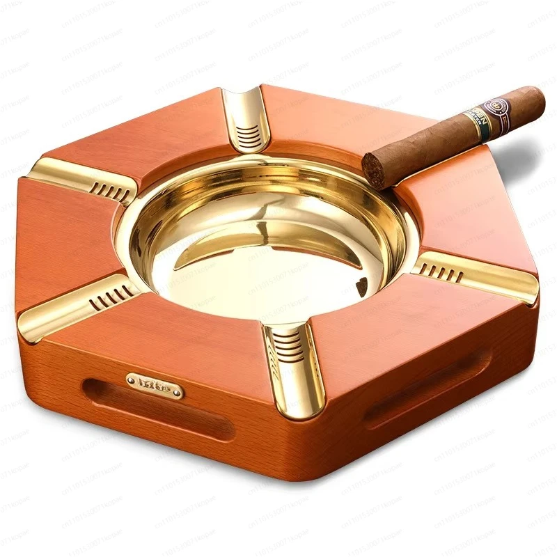 

Cigar Club Ashtray Hexagonal Office Luxury Cigar Accessories Gift