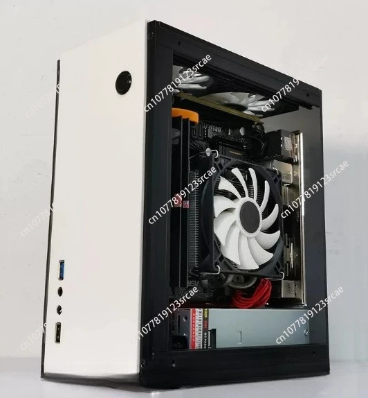 A31S Mini ITX Side Transparent Chassis Small A4 Chassis With Non‑Aluminum 1U Power Supply For Compact PC Build
