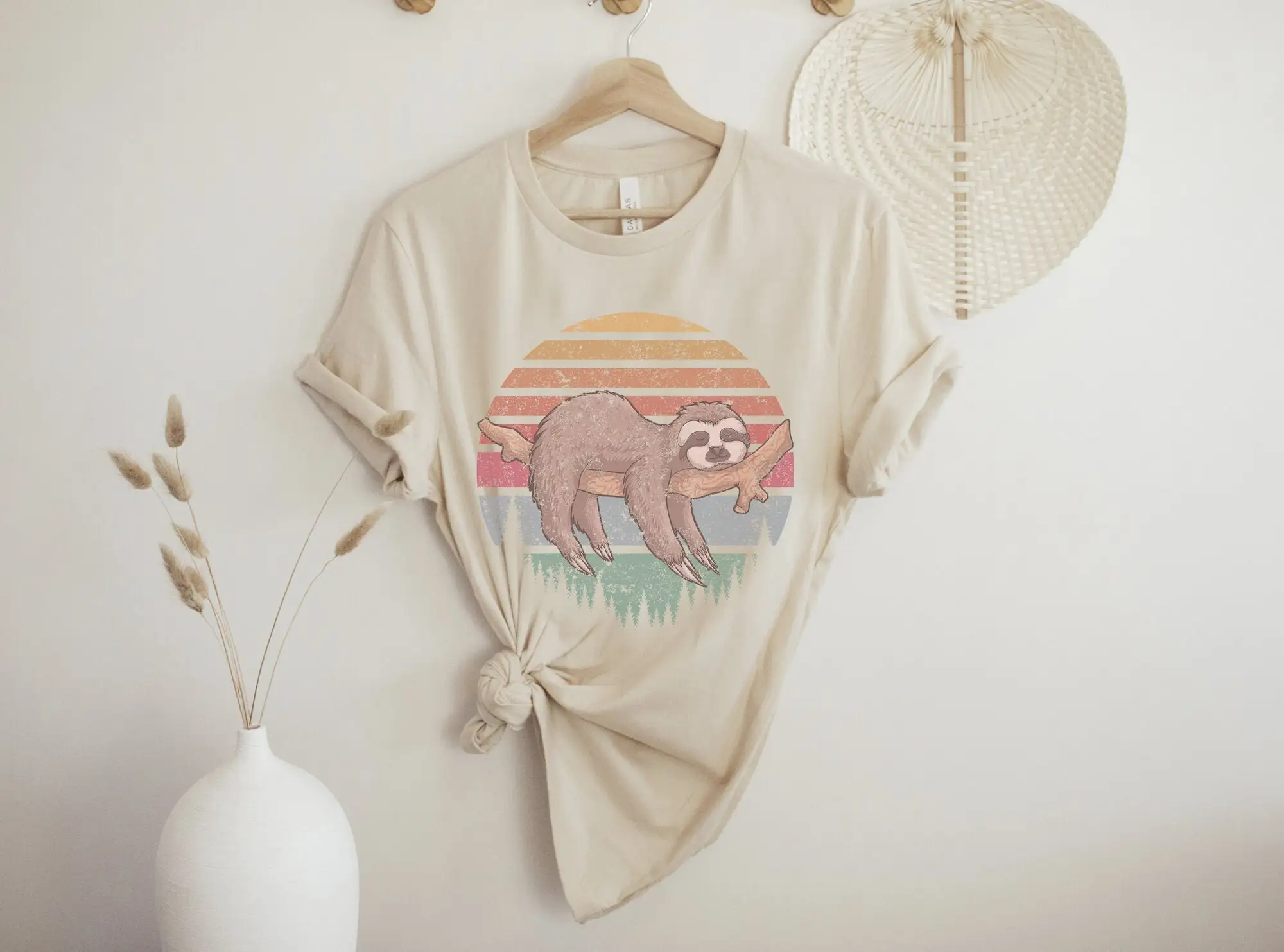 Retro Sloth Vintage Vibe T Shirt