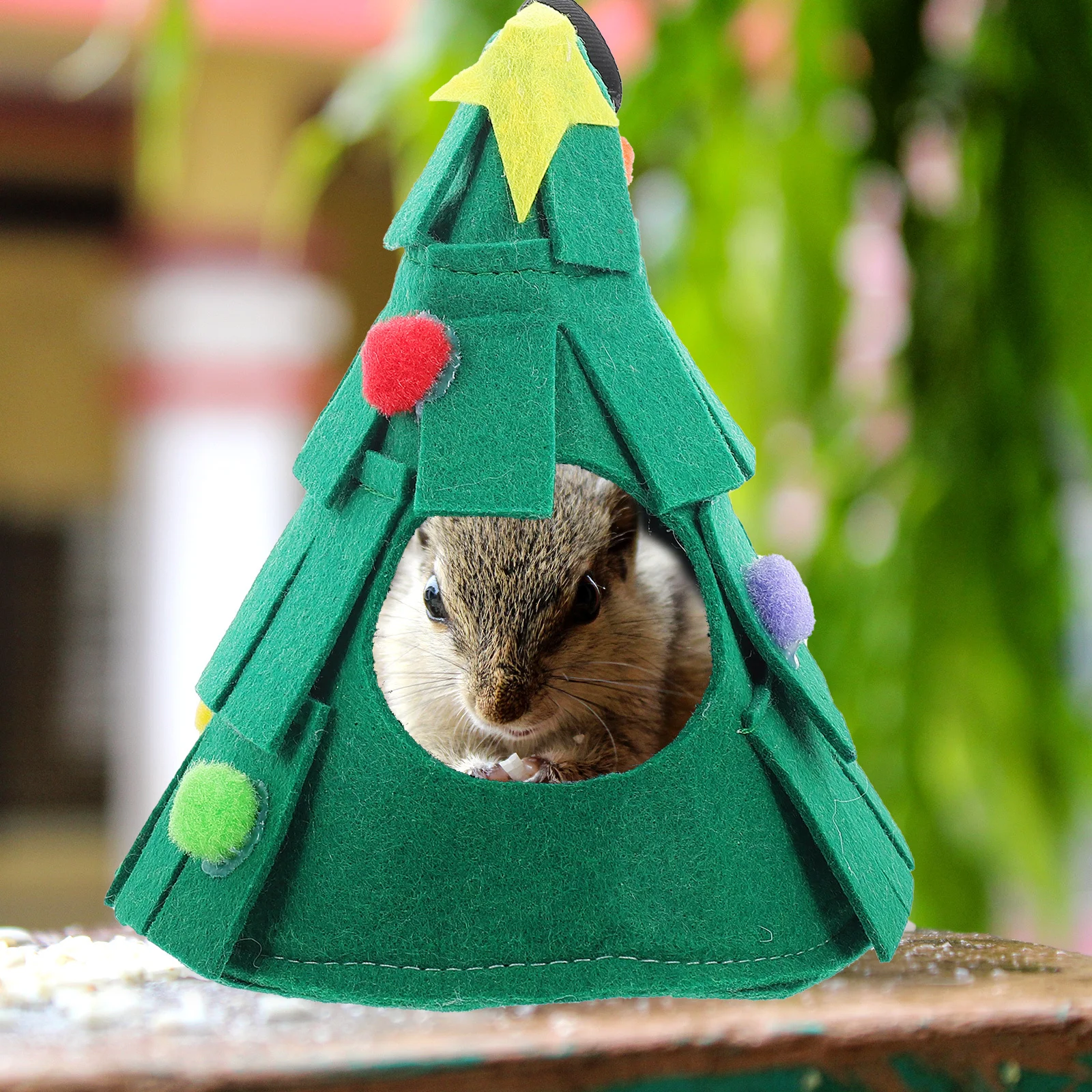 

Pet Cotton Nest For Hamster Small Animal Breathable Hanging Hammock Bed Xmas Tree Shape Washable Cage Sleeping Spot Pet