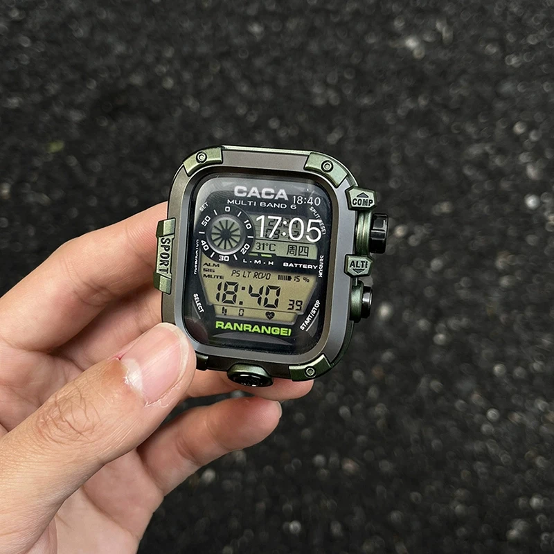 Armor Metal Case+Strap For Apple Watch Ultra 10 9 8 7 6 5 4 HD Glass Waterproof Protective Cover For iWatch 44mm 45mm 46mm 49mm