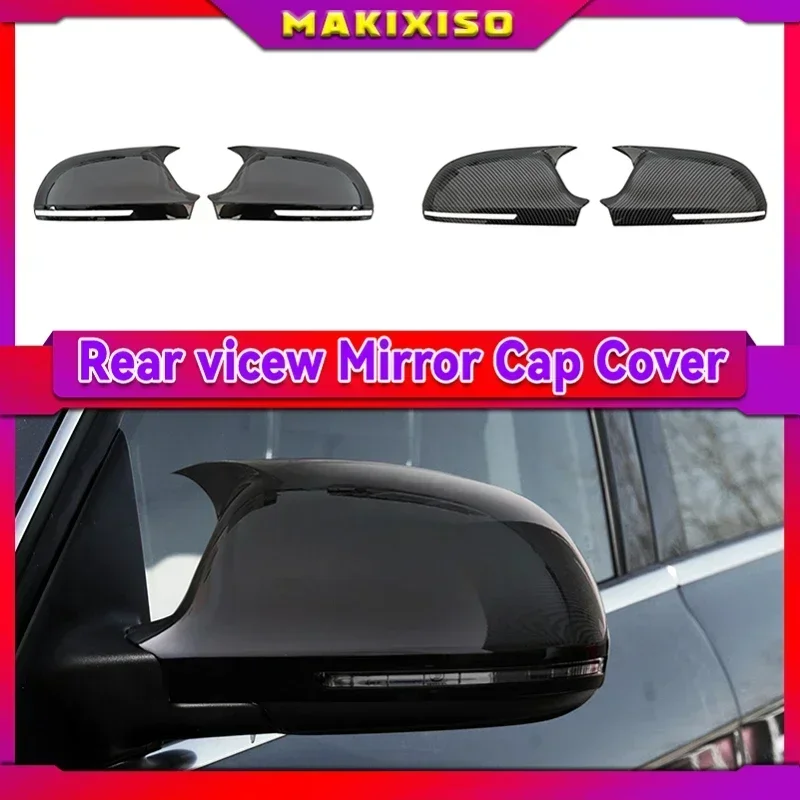 2pcs ABS Rearview Mirror Bright black Side Covers Cap For Audi A3 8P A4 A5 2011-2016 8F0857527B 8F0857528B