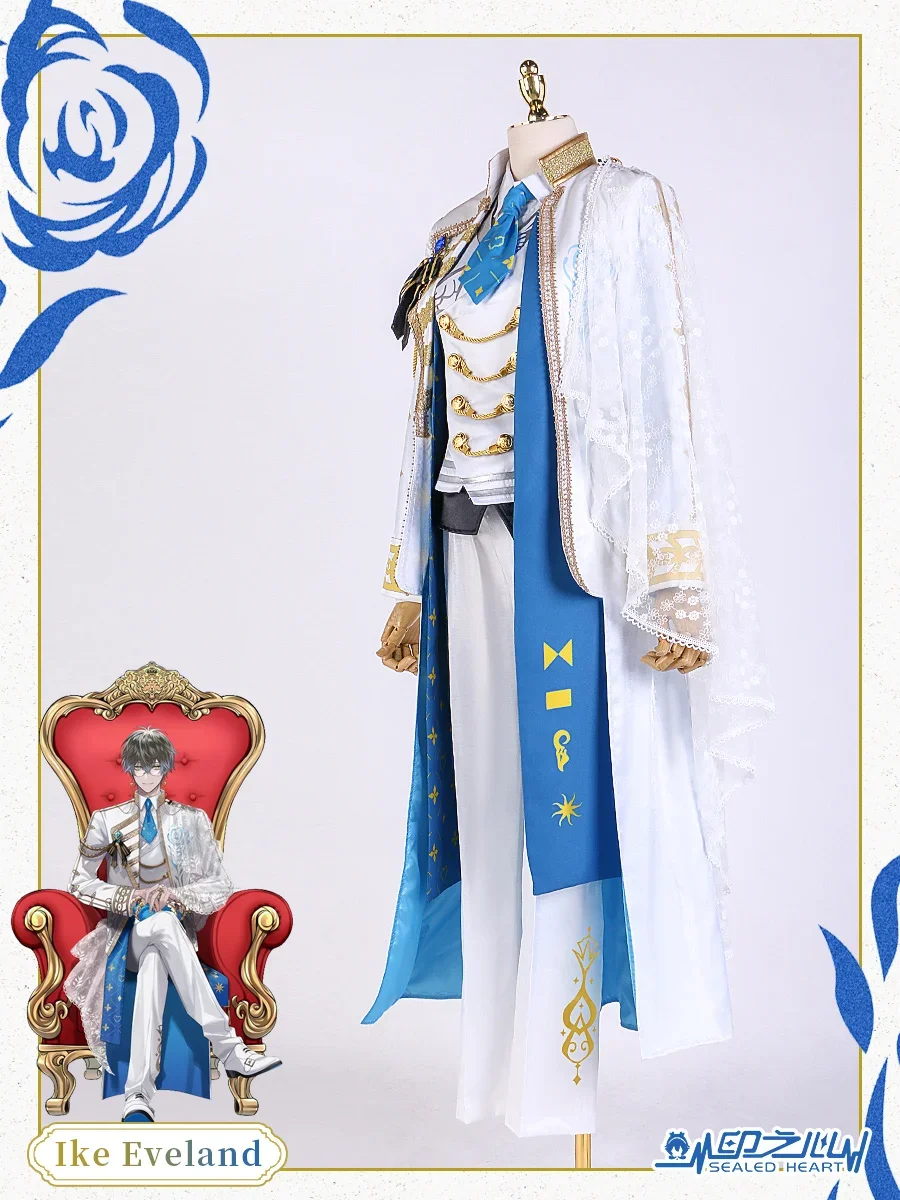 Hololive VTuber Luxiem Ike Eveland Cosplay Costumes Anime Game Half Anniversary Fancy Suit Party Halloween Carnival Uniforms