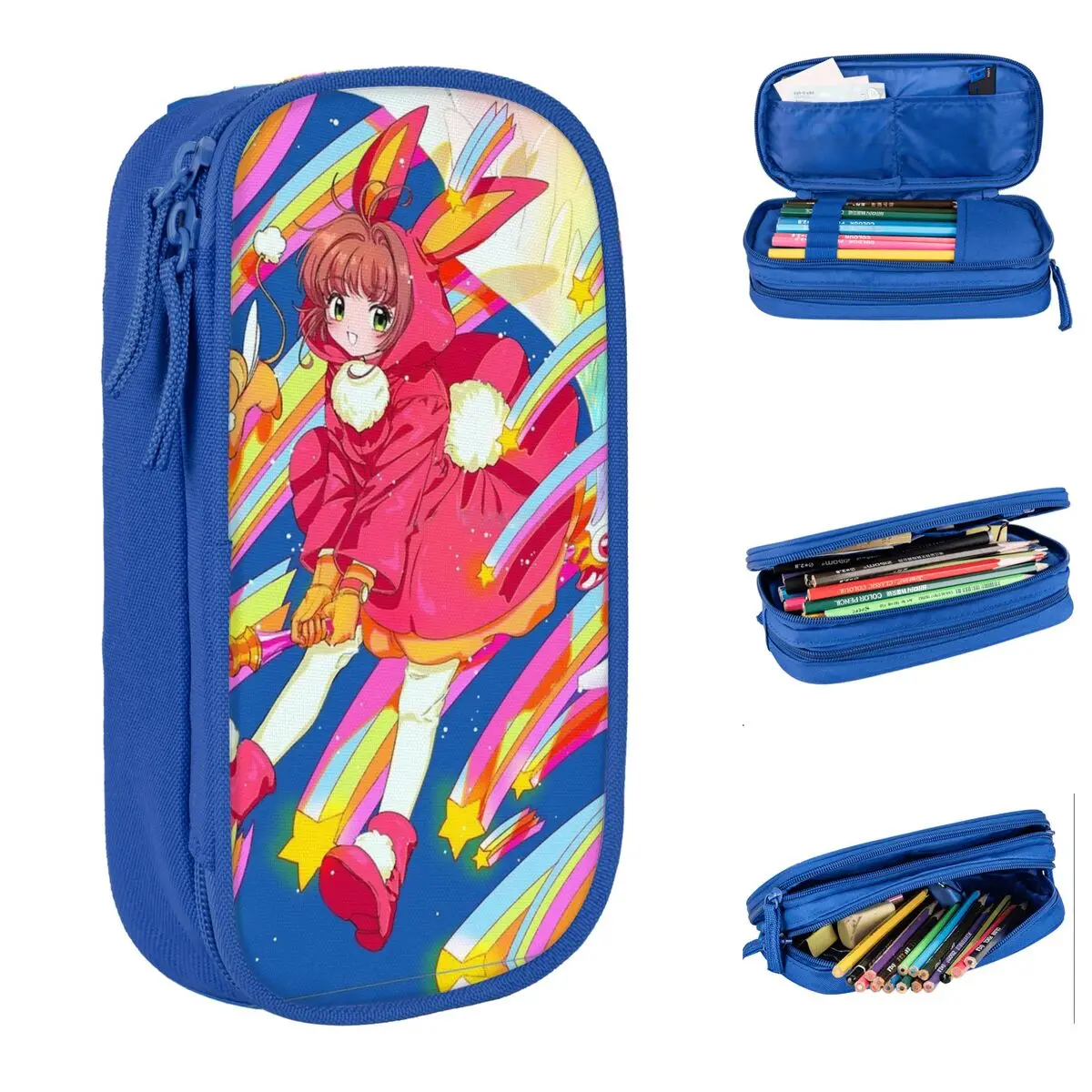 Cardcaptor Sakura Salira Rainbow Dream Pencil Case Classic Pen Box Bags for Student Large Storage Students School Pencilcases