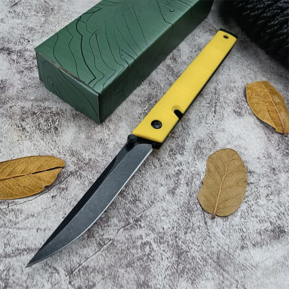 

7096 CEO Gentleman's 8Cr13Mov Stonewashed Blade Red G10 Handles Folding Pocket Knife Outdoor Rescue Tactical Camping EDC Tools