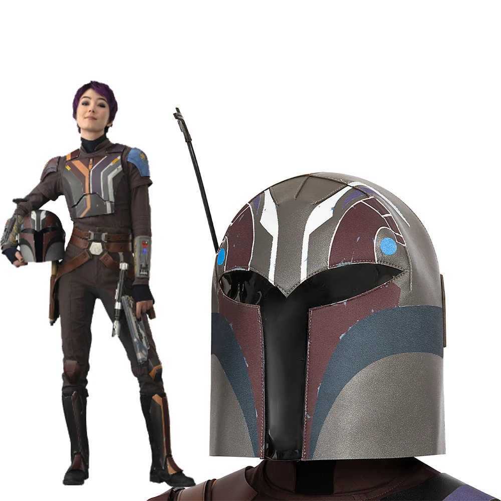 أقنعة خوذة رين التأثيرية من فيلم سابين، قناع وجه كامل، خوذة تنكرية للهالوين للسيدات