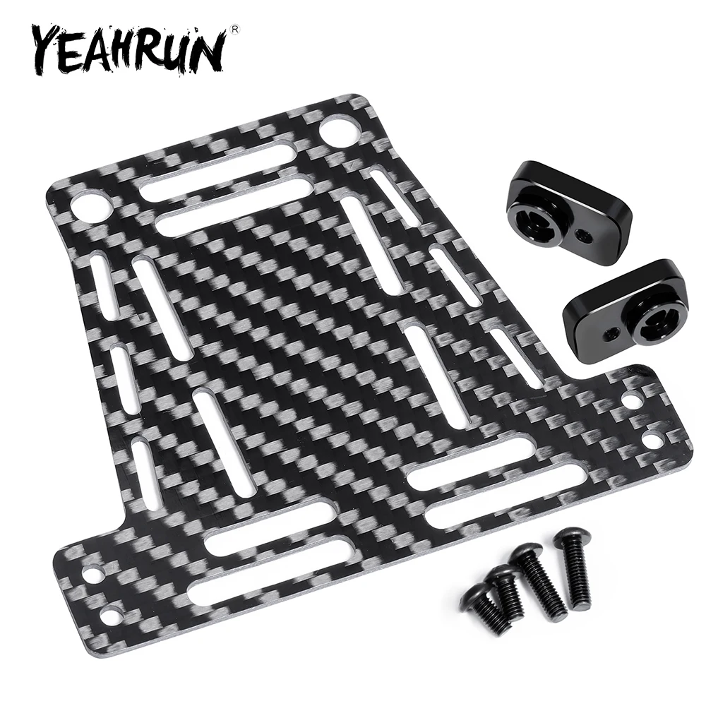 YEAHRUN Carbon Fiber ESC Mount Plate for Team Associated DR10 1/10 RC Car Upgrade Parts