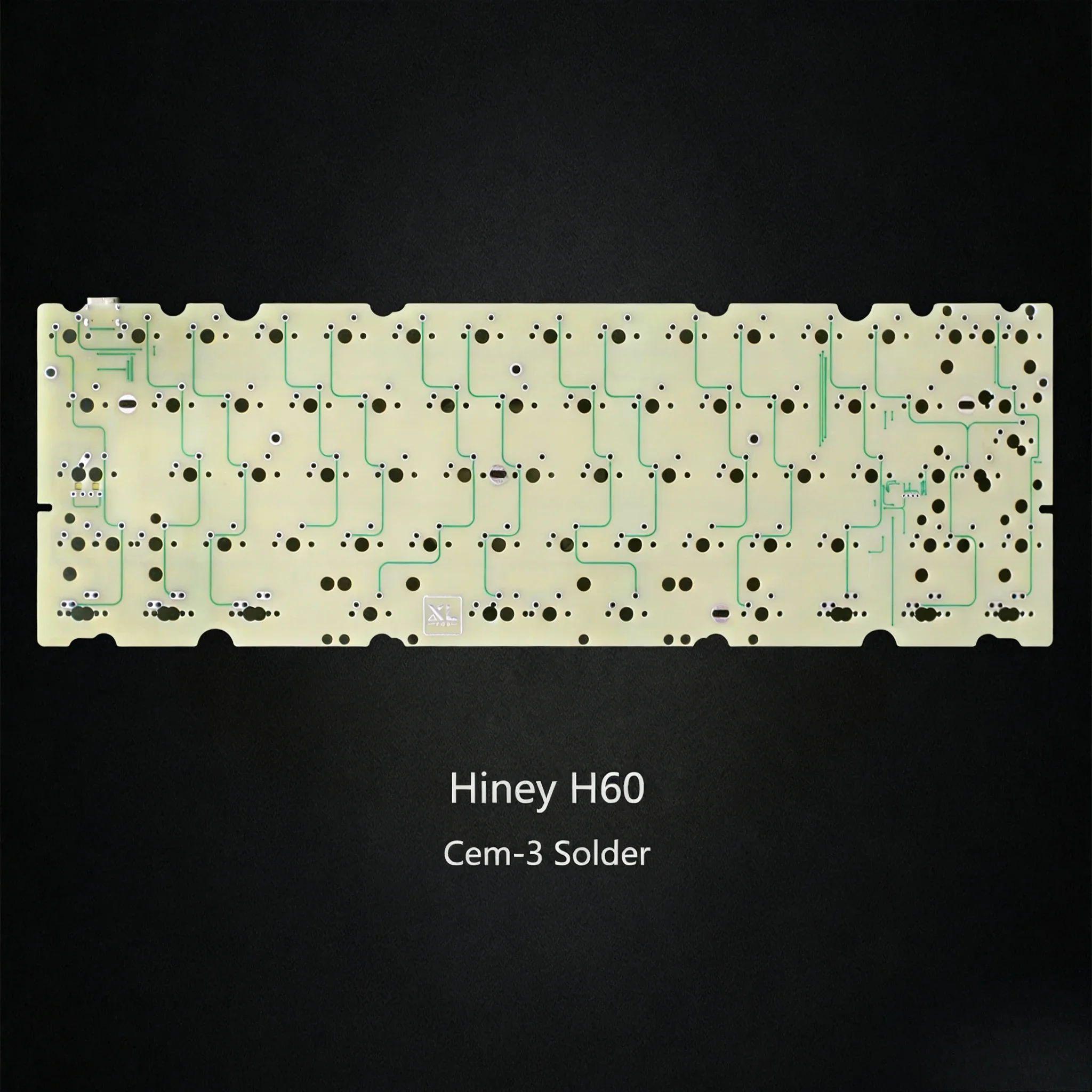 Hiney H60 Keyboard PCB Wired Cem-3 1K Report Rate VIA Custom Split Spacebar Welded Keyboard Positioning Plate RGB Keyboards