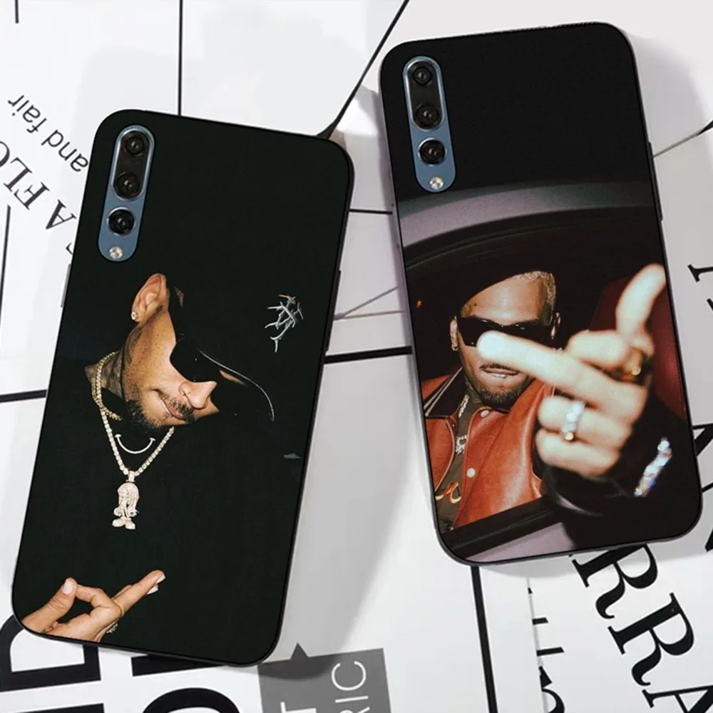 

Chris Brown American Rapper Phone Case For Huawei P 8 9 10 20 30 40 50 Pro Lite Psmart Honor 10 Lite 70 Mate 20lite