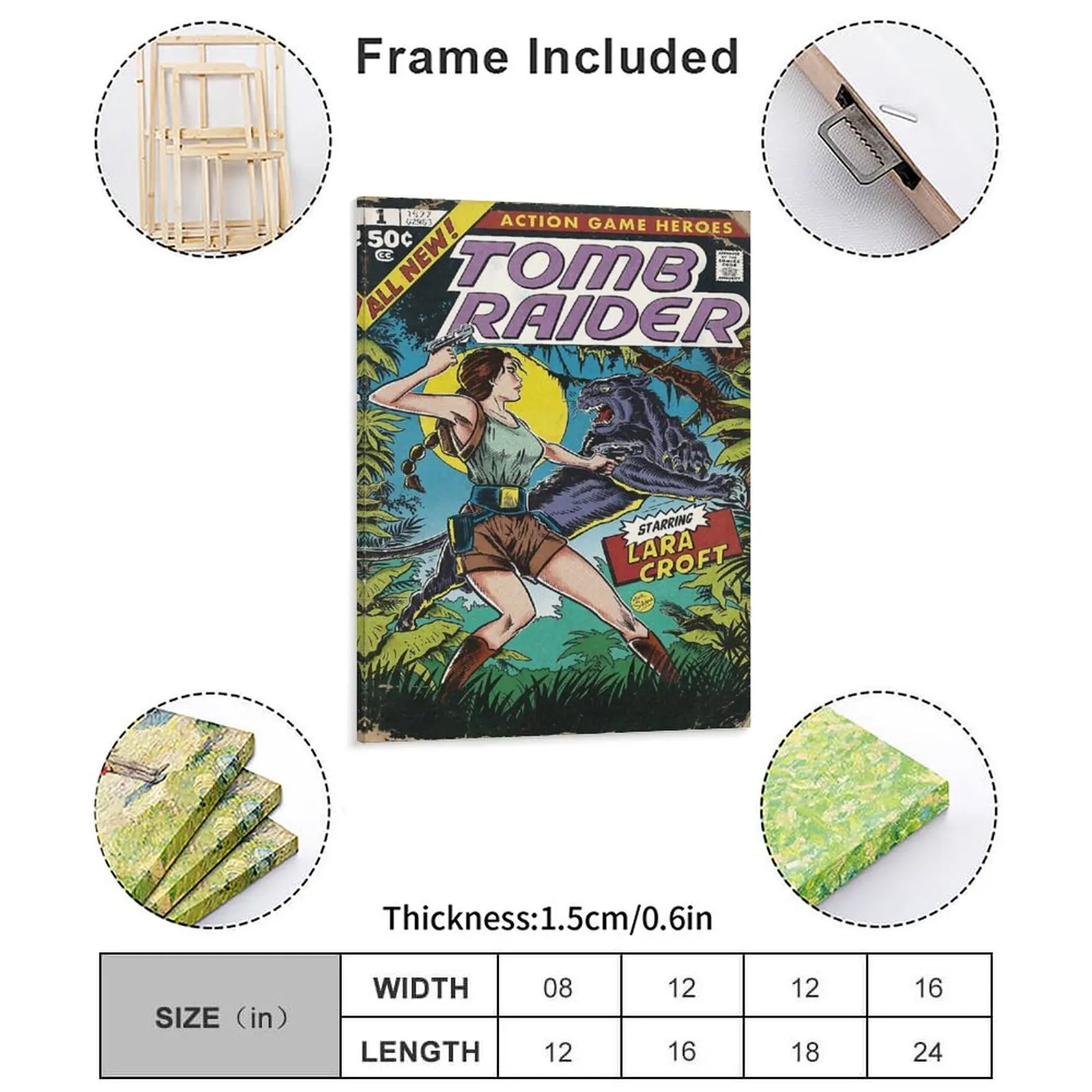 Dino Crisis Gear Solid Tomb Raiding Comic Book Cover Fan Art Create Wall Custom Personalized Framed Wall Paintings
