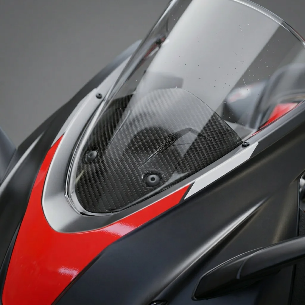 Resistant to softening under exposure Carbon Fibre Under Windshield Instrument Cover for Aprilia RS 660 2020-2025