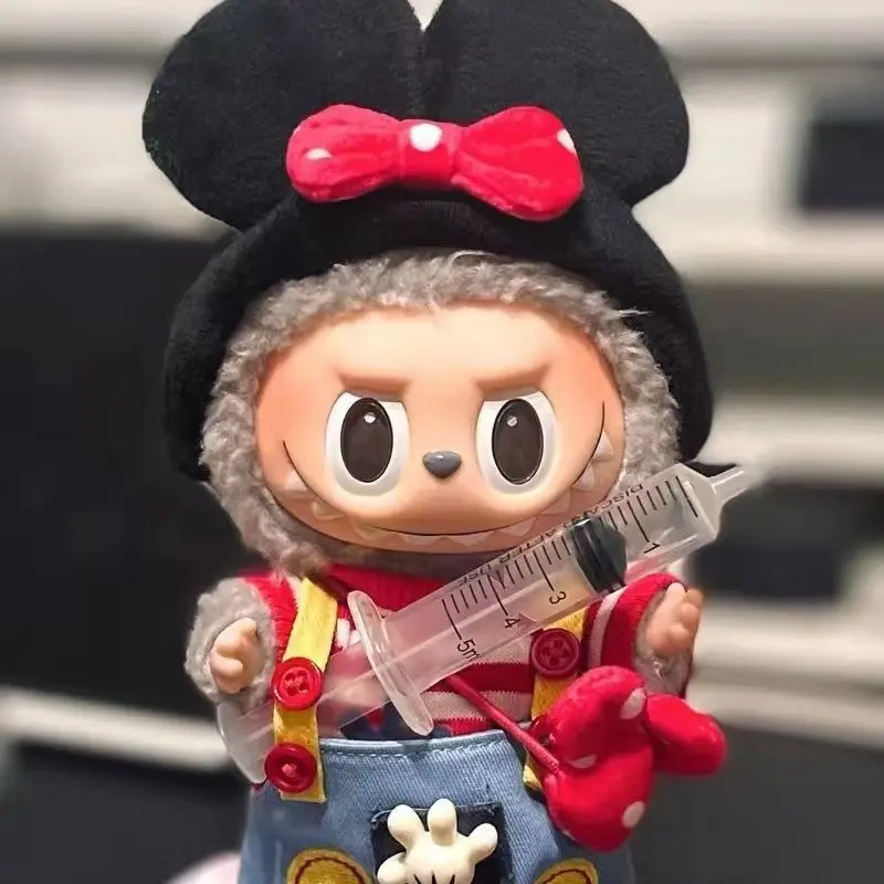 Original Labubu Polka Dot Minnie Cotton Doll Clothes Unisex 20cm15cm Dolls Accessories Toy Hobbies Doll Bag And Dolls Clothes