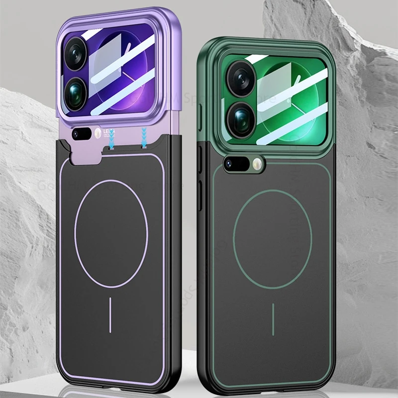 

For Magsafe Camera Wireless Charging Case For Xiaomi 17 Pro Max HD Lens Film Protector Magsafing Shockproof Cover For Mi 17 Pro