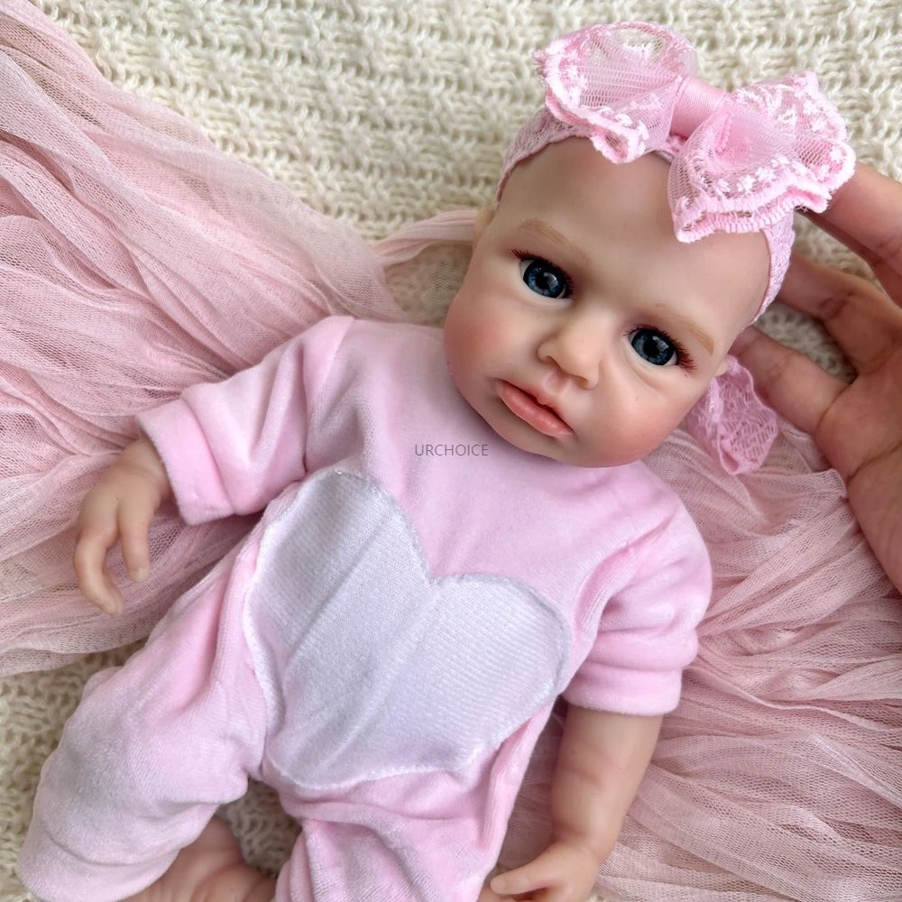 柔軟な 12 インチ LouLou 口を開く女の子フルソリッドシリコーンリボーンベビードール洗える 3D スキン人形コレクションクリスマスギフト