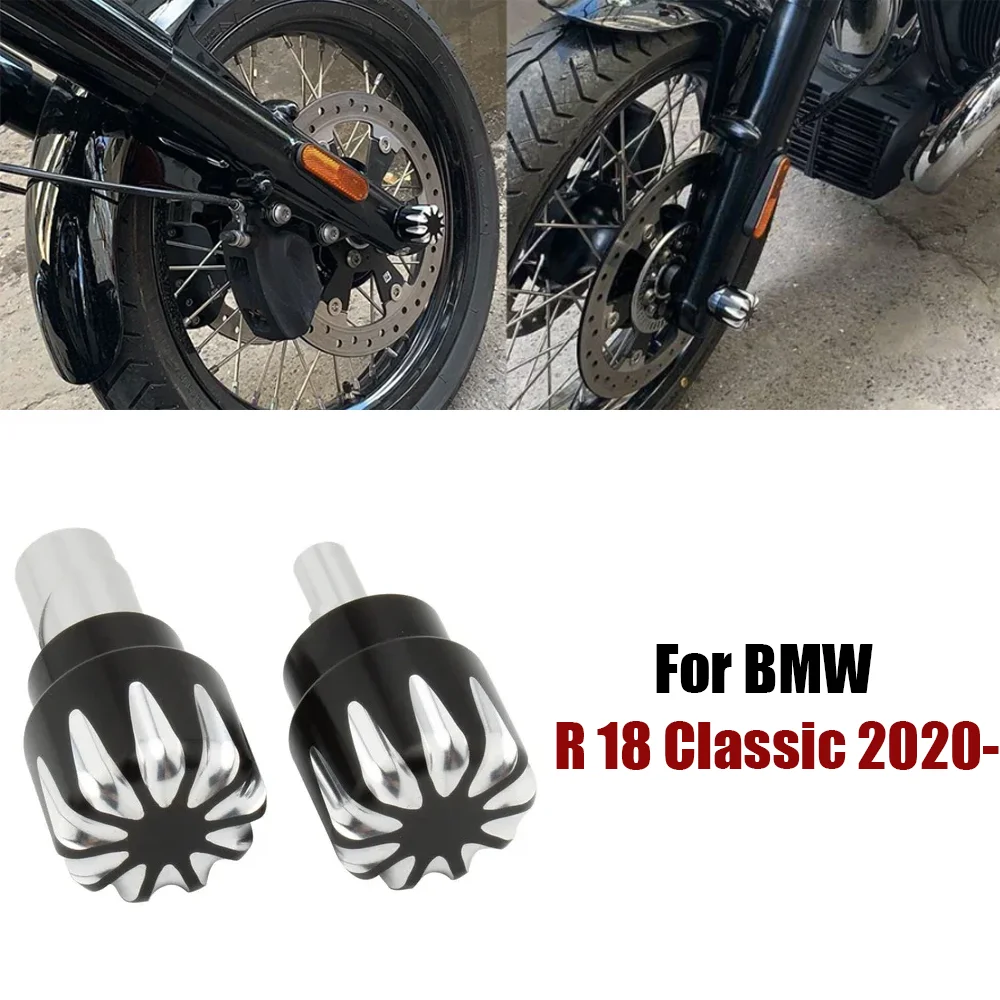 Coppia Moto Assale Anteriore Dado Tappo di Copertura Bullone Ruota Forcella Protezione Crash Slider Per BMW R18 Classic R 18 2020 2021 2022 2023