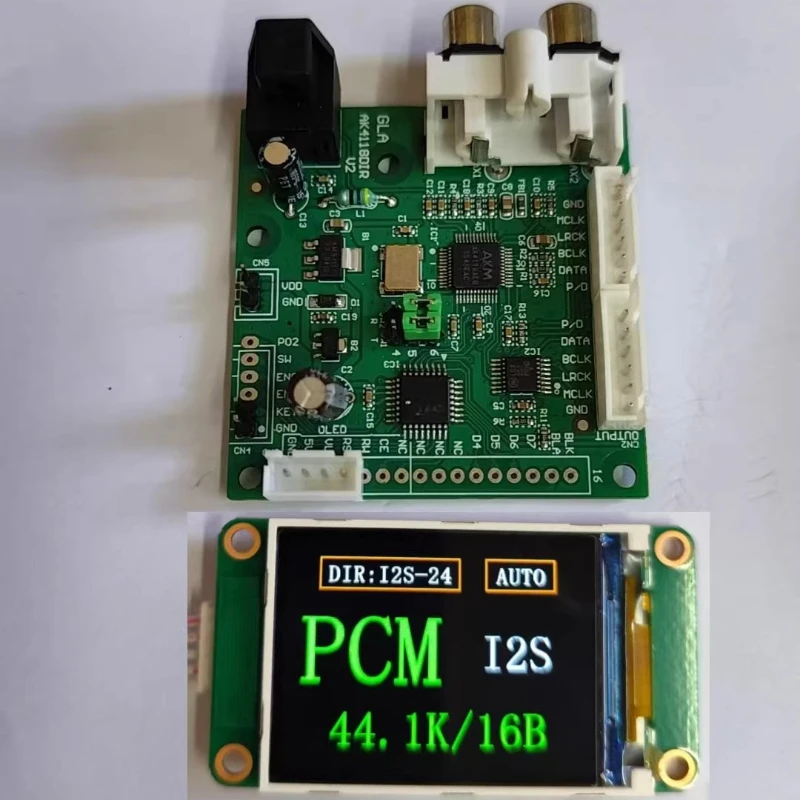 

AK4118/оптическое волокно/коаксиальный/вход I2S/плата цифрового приемника с выходом I2S, плавный контроль/дисплей выборки