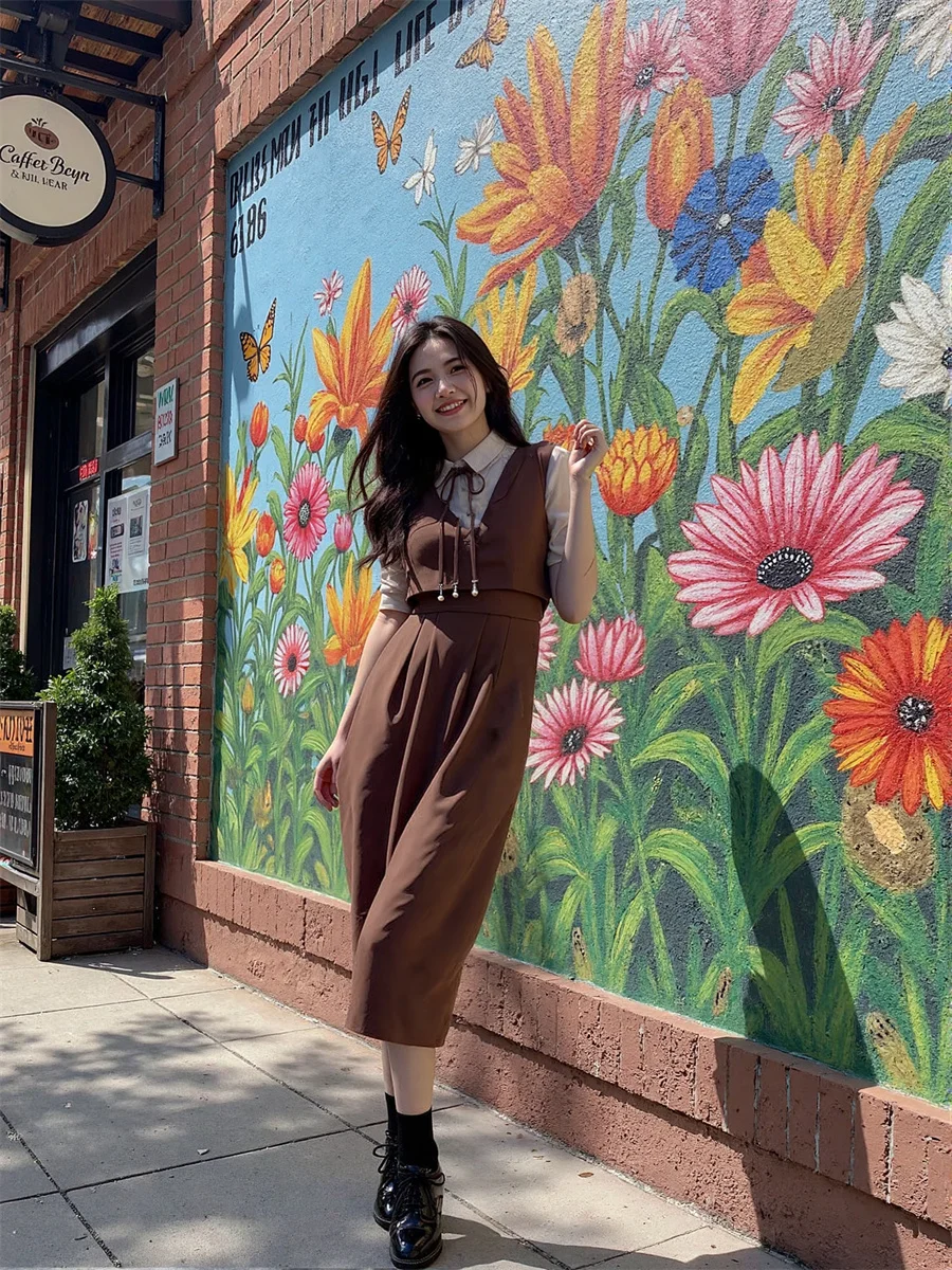 Women'S Long Dresses For Woman Casual Short Sleeve Summer Lace Flounce Ruffles Bow Tie-Up Drawstring Soft Vintage Boho Romantic