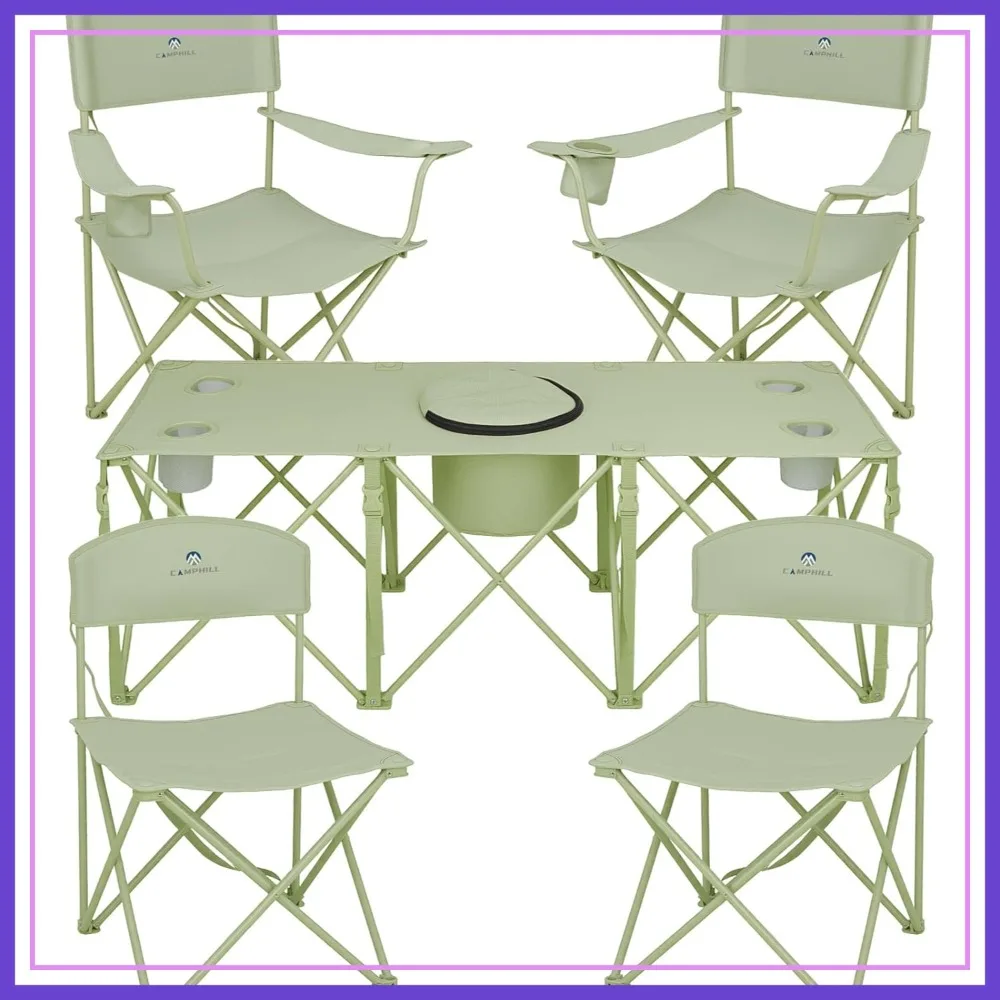 

Camping Chair Set of 3, Outdoor Folding Chairs for Heavy People with Cup Holder & Carry Bag, Support up to 500lbs